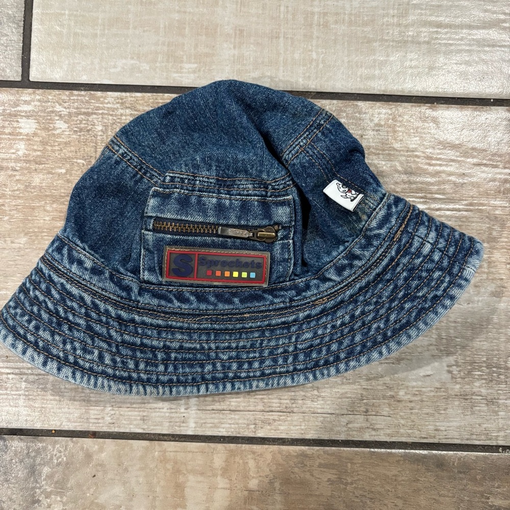 Sprockets  90's Distressed Denim Fishermans Bucket Hat Infant
